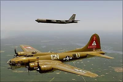 £153.46 • Buy Poster, Many Sizes; B-17G Flying Fortress And A B-52H Stratofortress Bomber