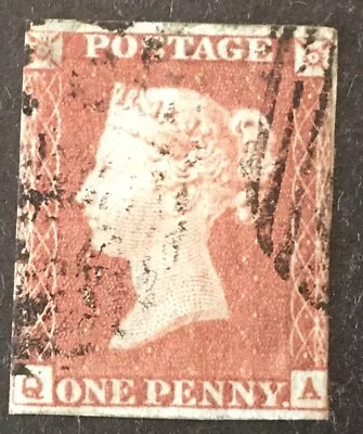 GB Queen Victoria  1d Penny Red  VFU Stamp  Q-A   LH • $1.23