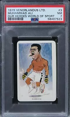 1979 Venorlandus LTD. Muhammad Ali OUR HEROES WORLD OF SPORT #3 PSA 7 NM • $67.99