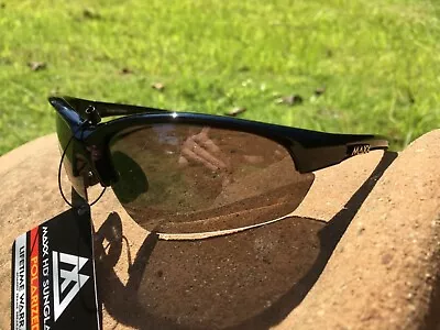 Maxx HD Sunglasses Domain HDP Black Golf Fishing Polarized Smoke  • $19.95