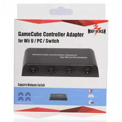 New Mayflash 4 Port Adapter GameCube Controller To Nintendo Switch Wii U & PC  • $17.95