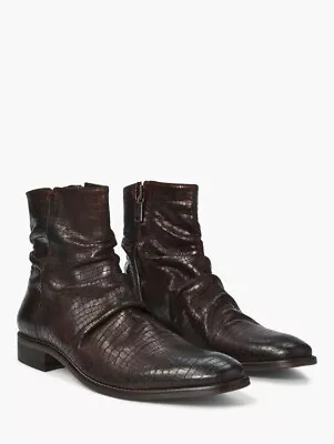 $798 John Varvatos Collection Richards Sharpei Leather Boots 10 • $299.99