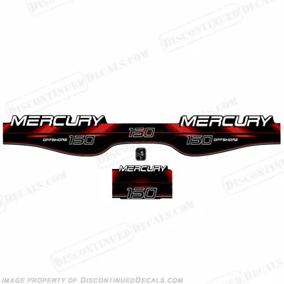 Fits Mercury 150hp Offshore BlackMax Decals (Red) • $124.95