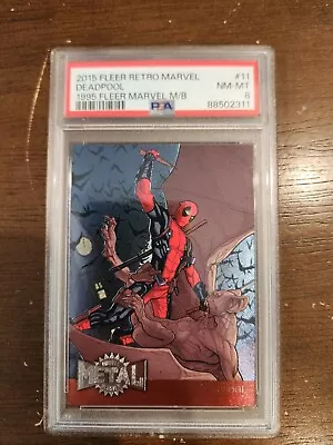 2015 Fleer Retro Marvel 1995 Metal Blaster #11 Deadpool PSA 8 • $0.99