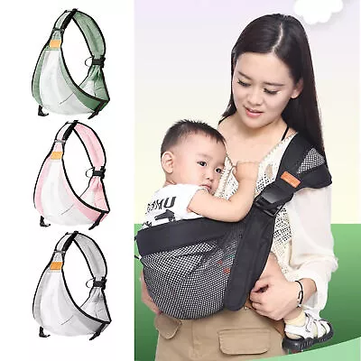 Toddler Carrier Toddler Shoulder Wrap Carrier Holder Mesh Carrier Sling Hip Seat • £18.95