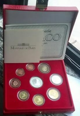 Monaco 2004 Official Euro Mint Set Of 9 CoinsWith Silver CoinRare! • $387