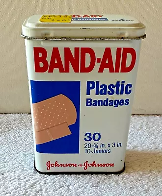 Vintage Band-Aid Metal Tin Box Johnson & Johnson 1983 • $8.95