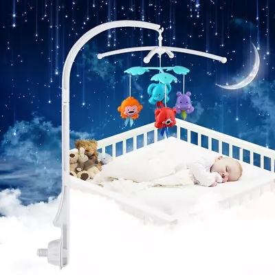 Baby Bed Bell Mobile Holder For Crib Cot Doll Toy Kid Bell Holder Arm Bracket • £7.42