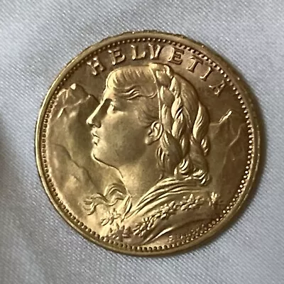 GEM 1949 B Swiss Helvetia 20 Francs Vreneli Gold Coin Top Grade B08 • $550