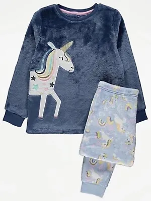 George Fleece Unicorn Pyjamas 6-7 Years • £6