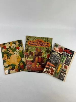 3 Vintage Kerr Mason Home Canning Guide Booklets • $15.95