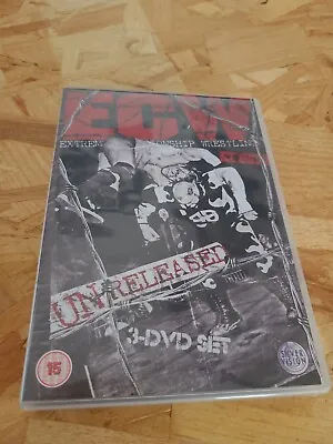 WWE: ECW - Unreleased Volume 1 DVD (2012) Tazz Raven Jericho Cert 15 3 Discs • £12.95