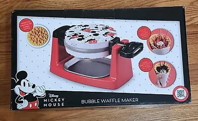 Mickey Mouse Rotating Bubble Waffle Maker Single Flip Waffle Iron • $49.99