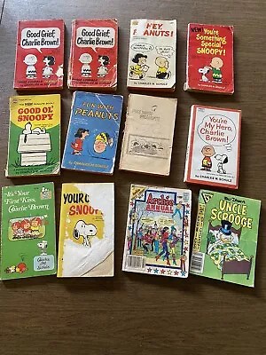 Lot:12 Vintage Charlie Brown Paperbacks Charles Schultz Peanuts + Archie Disney • $9