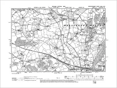 Wellington Heath Ledbury N Old Map Herefordshire 1905: 35SE • £18.99