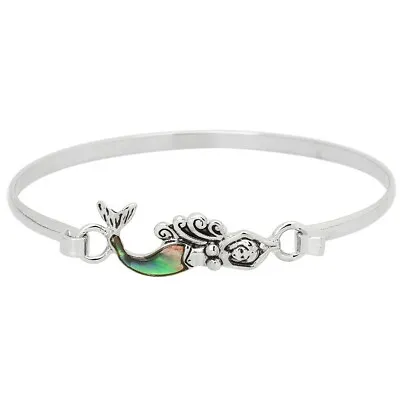 Mermaid Bracelet Abalone Bangle Sea Life Beach Jewelry SILVER ABALONE SHELL • $12.99