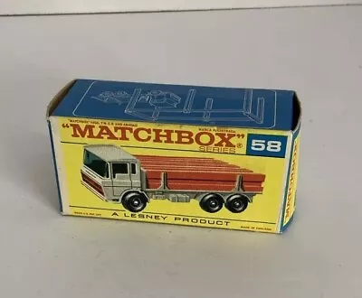 Vintage Original Lesney MatchBox Series #58 DAF Girder Truck. Box Only • $9.99