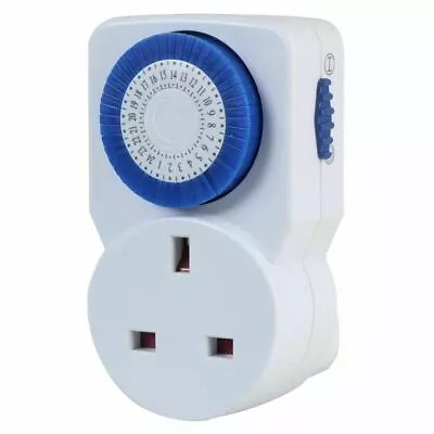 3 X 24 Hour 24HR Mains Plug-In Auto TIMER SWITCH Clock Socket UK 3 PIN LIGHTS • £17.52