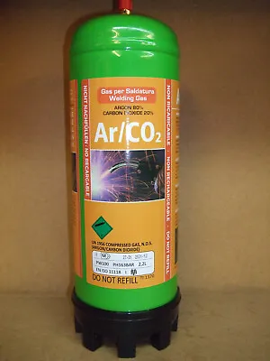 Argon/Co2 Mix Disposable Mig Welding Gas Cylinder Bottle 2.2 Litre  • £36.95