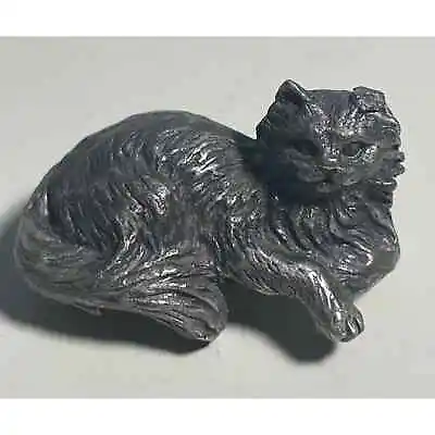 Vintage Pewter Enesco Cat  Figurine Approx 1 1/2 Inches  1991 EUC • $19