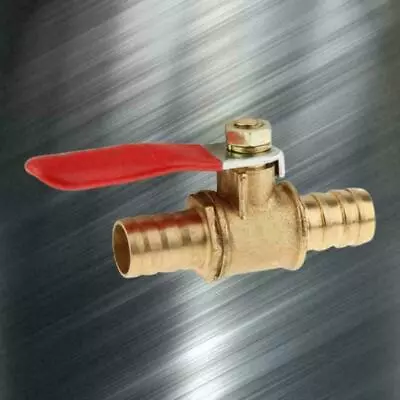 3/8  M/M Full Port Inline Brass Water Air Gas Fuel Shut-off Valve Ball. • $1.78