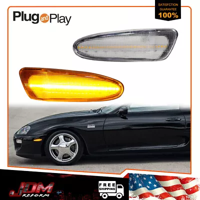 For 2000-2005 Celica/MR2 Spyder Euro Clear Amber LED Front Side Marker Light 2PC • $29.99