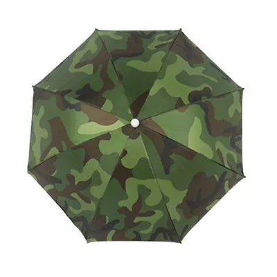 Umbrella Hat Foldable Outdoor Sun Shade Waterproof Camping Headwear Cap • £6.09