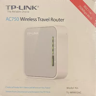 Tp-Link AC750 Wireless Portable Nano Travel Router(Tl-Wr902Ac) - Support Multipl • $42