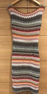 Handmade Women's Pencil Dress Multicolor Missoni Fabric UK Size 12 Medium • $62.17