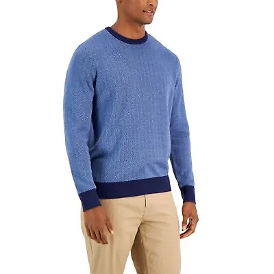 Club Room Men's Herringbone Sweater - Navy Blue XL $65 • $11