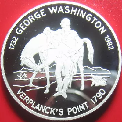 1982 Antigua & Barbuda $30 Silver Proof Washington Verplanck Horse Rare Mint=675 • $75