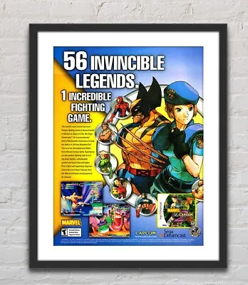 Marvel Vs Capcom 2 Sega Dreamcast Glossy Promo Ad Poster Unframed G0651 • $22.98