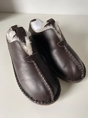 UK5 Sheepskin Slippers By Ugg Brand Australia Luxe Co. Brown Leather • £45