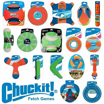£9.95 • Buy Chuckit Dog & Puppy Toys Fetch Throw Tug Bounce Frisbee Boomerang Tumbler Balls