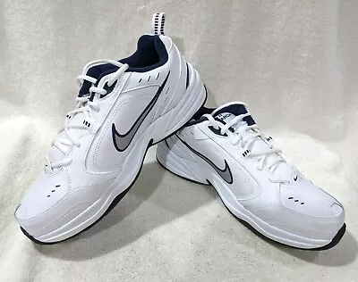 Nike Men's Monarch IV White/Silver Sneakers-Asst Sizes NWB 416355-102 X-WIDE 4E • $74.99