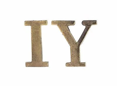 I.Y Imperial Yeomanry Shoulder Titles Brass Metal • £20