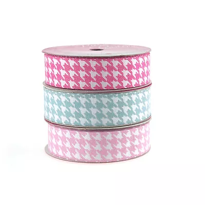 Hounds Tooth Glitter Grosgrain Ribbon 7/8-inch 1-1/2-inch • $9.73