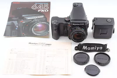 [Top MINT W/ Strap] Mamiya 645 Pro AE Finder 80mm F2.8 N 120 FilmBack From JAPAN • $749.99