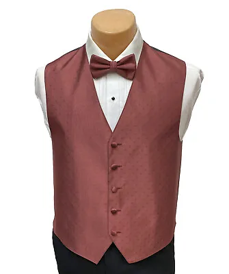 Men's Ralph Lauren Berry Tuxedo Vest & Tie Bow Or Long Adjustable Fullback • $14.95