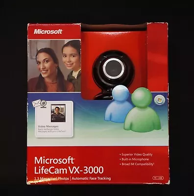 Microsoft LifeCam VX-3000 Web Cam New-in-box Fast US Shipping • $18.99