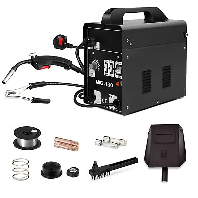 £109.99 • Buy Electric MIG 130 Welder Flux Core Wire Feed Welding Machine With Face Mask