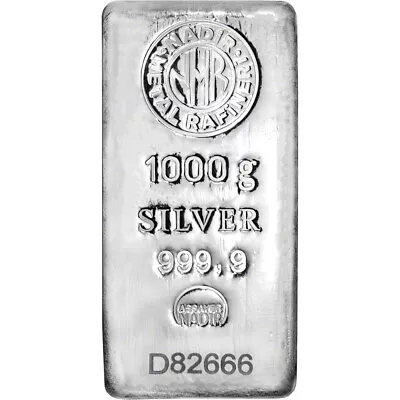 Kilo (32.15 Oz.) Nadir Metal Rafineri Refinery Silver Bar - 999.9 Fine • $834.45