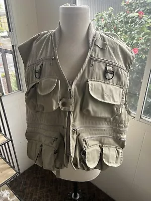 Cabela's Mens XL Outdoor Gear Fly Fishing Utility Pockets Hunting Vest NICE • $25.49