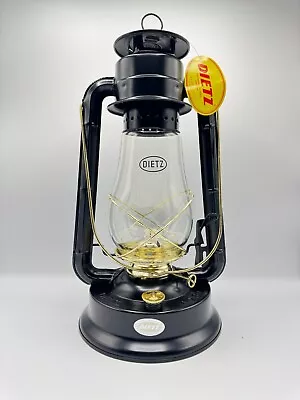 Dietz #80 Blizzard Hurricane Oil Lamp Burning Lantern Black With Gold Trim • $54.99