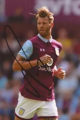 ASTON VILLA: NATHAN BAKER SIGNED 6x4 ACTION PHOTO+COA • £2.99