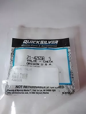 Mercury QuickSilver OEM 21-42658 5 Valve-Check • $11.94