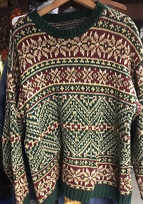 Abercrombie And Fitch Vintage Mens Ski Sweater Large 1970s AF • $68