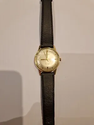 Rotary 9ct Solid Gold Vintage Mens Watch 17 Jewels Incabloc 1950/60's • £295