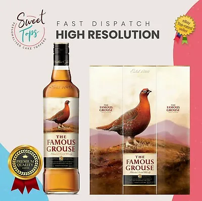 Famous Grouse Label Edible Cake Topper Decoration • £5.49