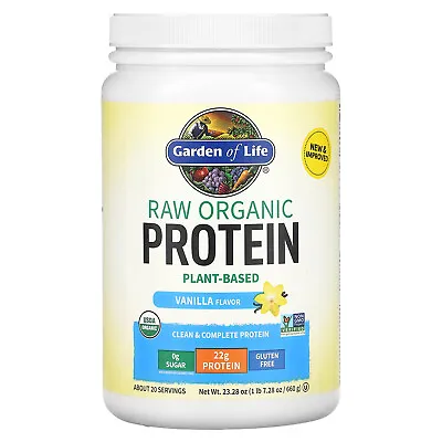 Garden Of Life RAW Organic Protein Organic Plant Formula Vanilla 1.37 Lbs • $36.68